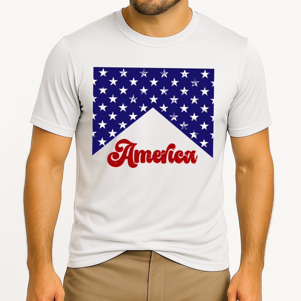 4th Of July Independence Day America Retro Pattern Performance Shirt