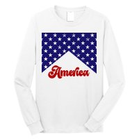 4th Of July Independence Day America Retro Pattern Long Sleeve Shirt