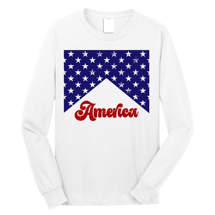 4th Of July Independence Day America Retro Pattern Long Sleeve Shirt