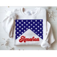 4th Of July Independence Day America Retro Pattern Sweatshirt