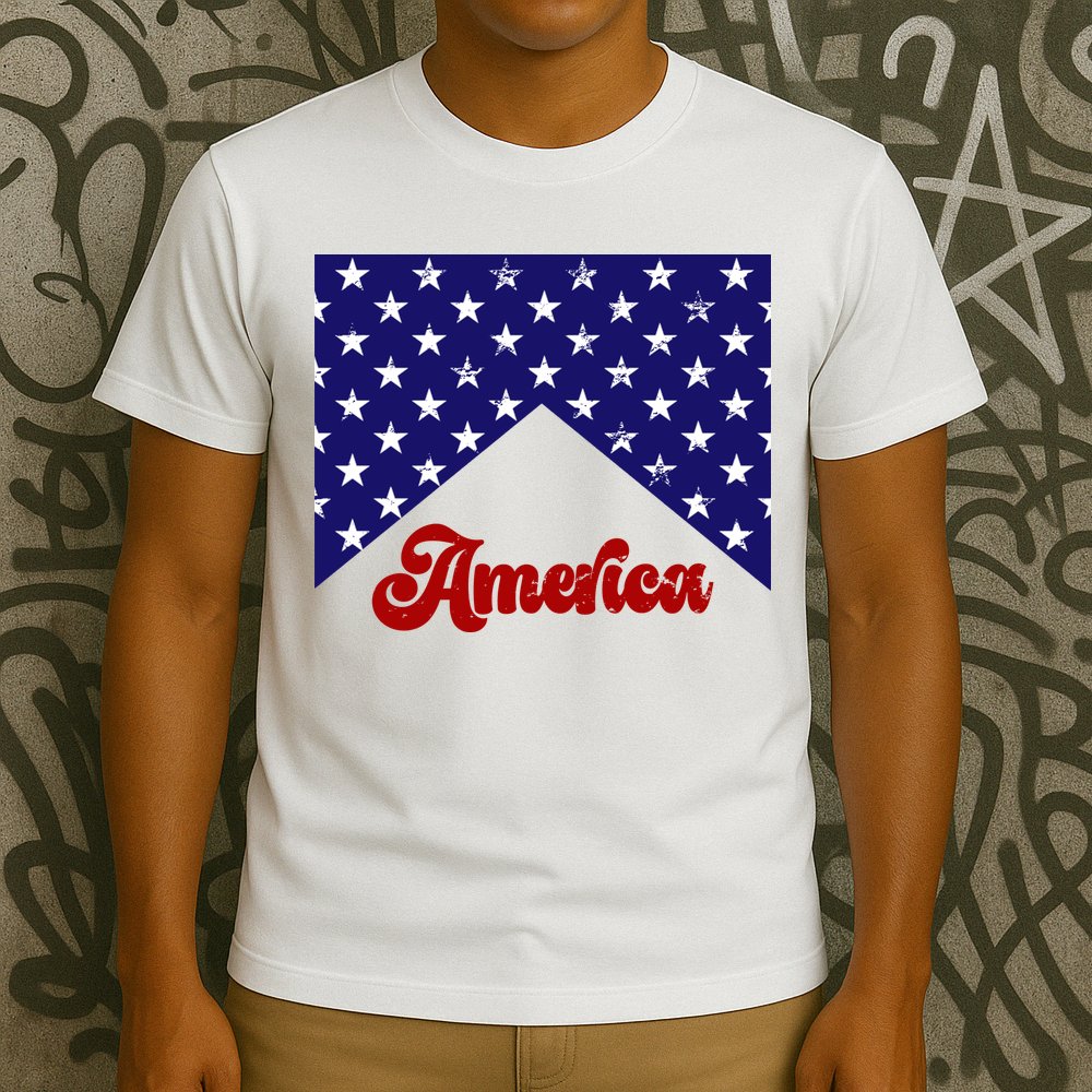 4th Of July Independence Day America Retro Pattern T-Shirt