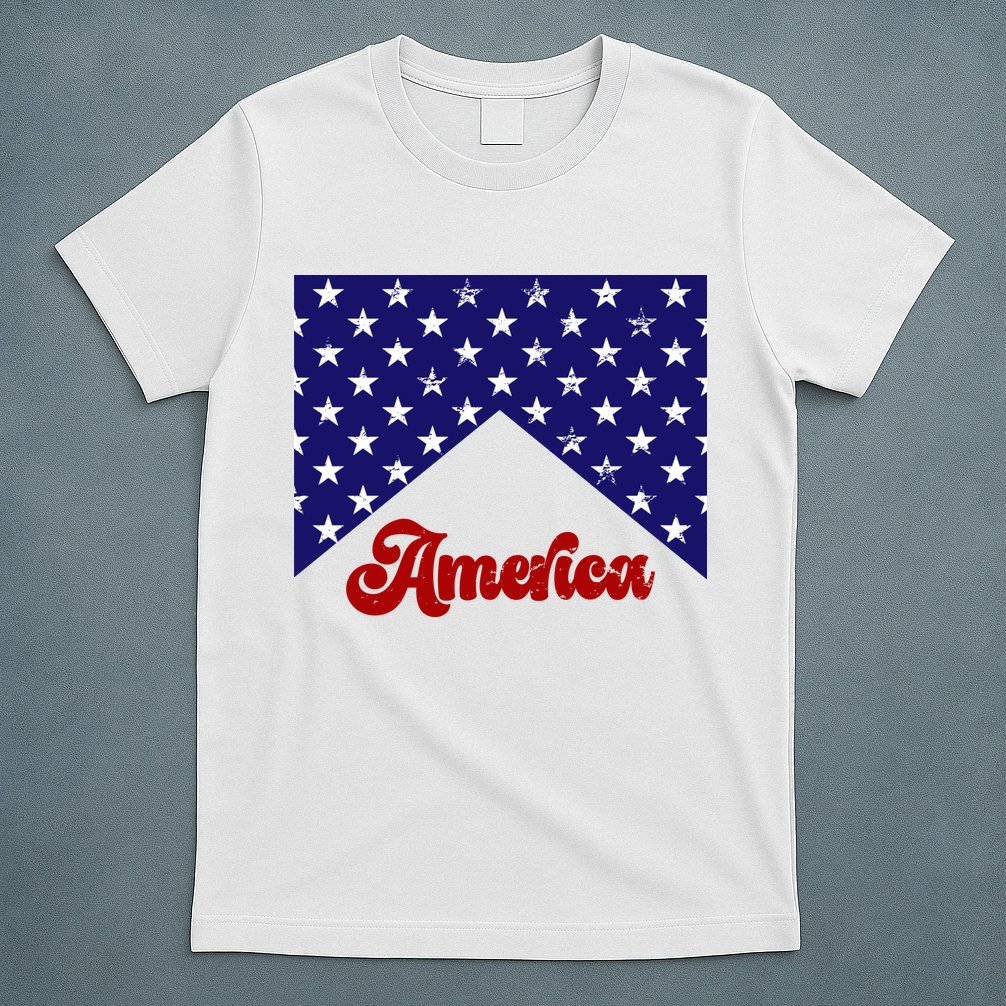 4th Of July Independence Day America Retro Pattern T-Shirt
