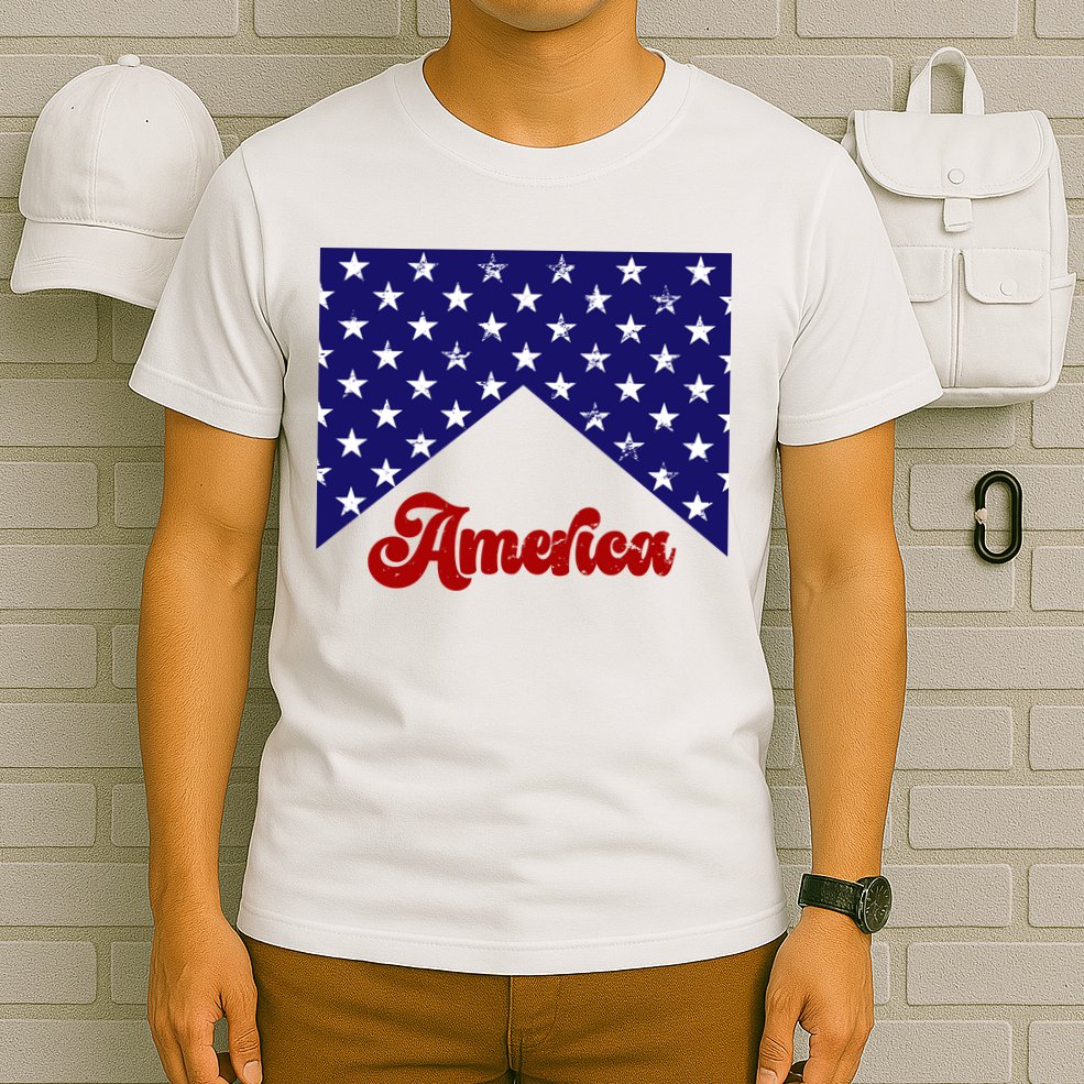 4th Of July Independence Day America Retro Pattern T-Shirt