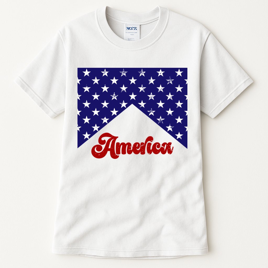 4th Of July Independence Day America Retro Pattern Tall T-Shirt