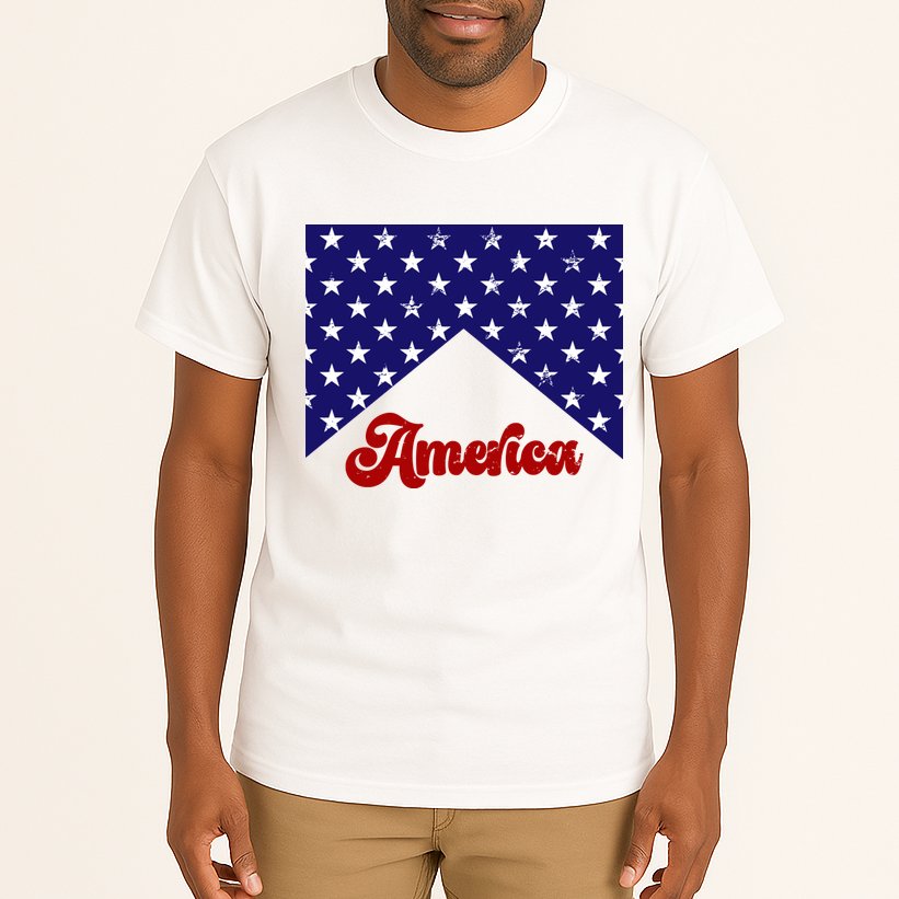 4th Of July Independence Day America Retro Pattern Tall T-Shirt