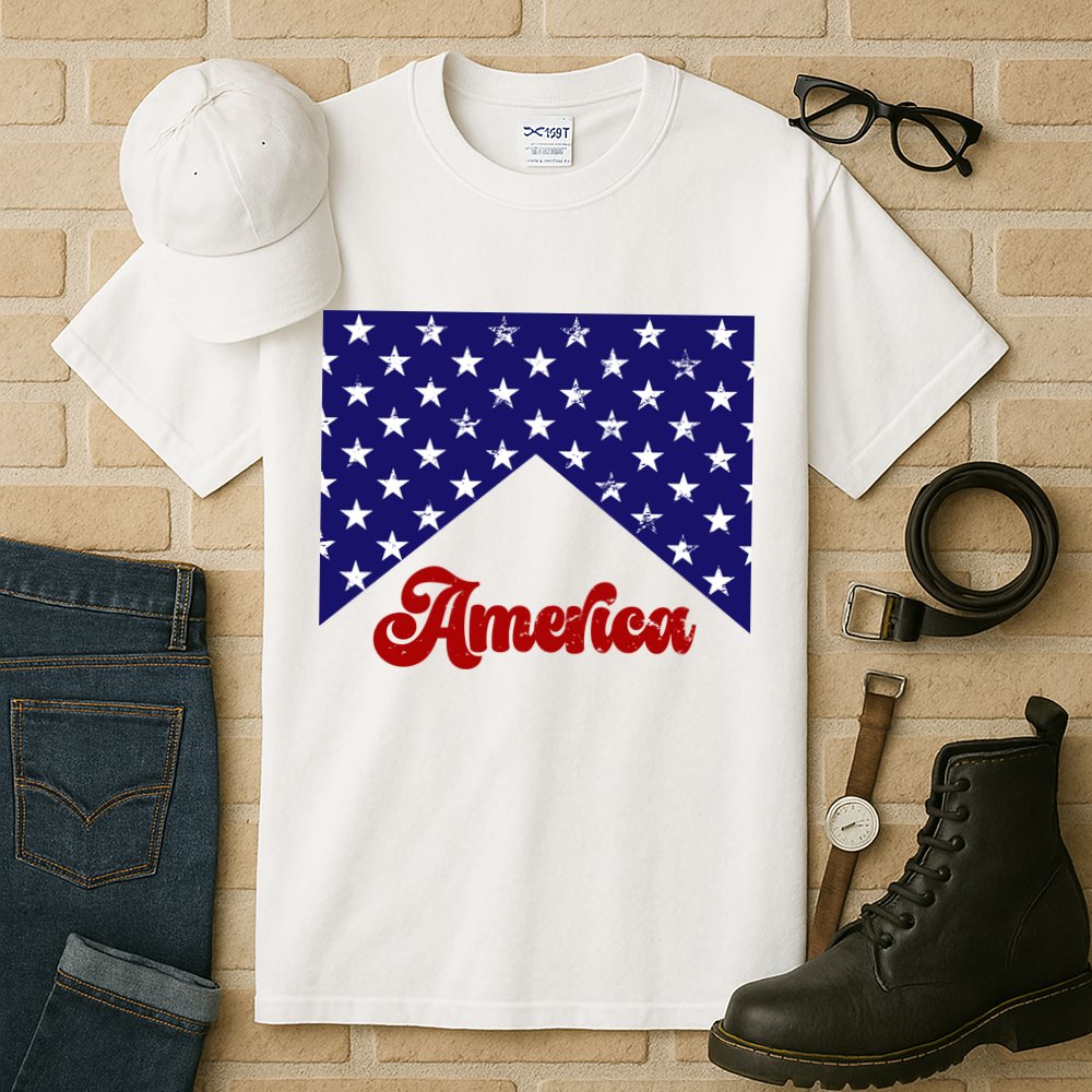 4th Of July Independence Day America Retro Pattern Tall T-Shirt