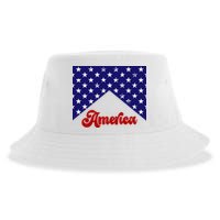 4th Of July Independence Day America Retro Pattern Sustainable Bucket Hat