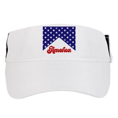 4th Of July Independence Day America Retro Pattern Adult Drive Performance Visor