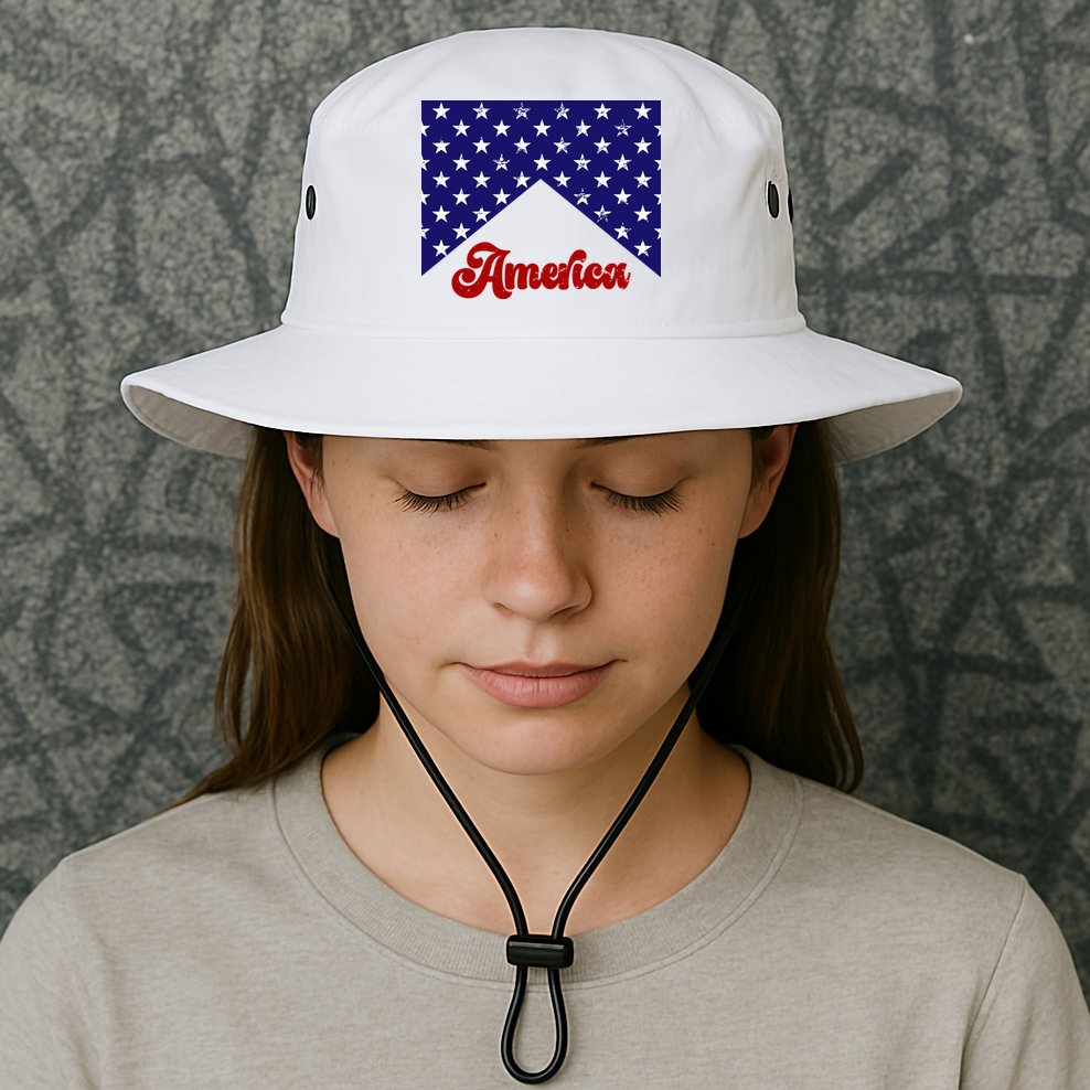 4th Of July Independence Day America Retro Pattern Bucket Hat