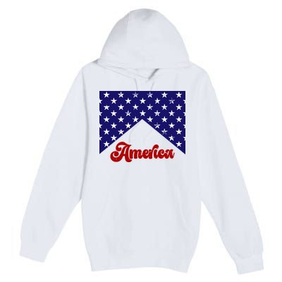 4th Of July Independence Day America Retro Pattern Premium Pullover Hoodie