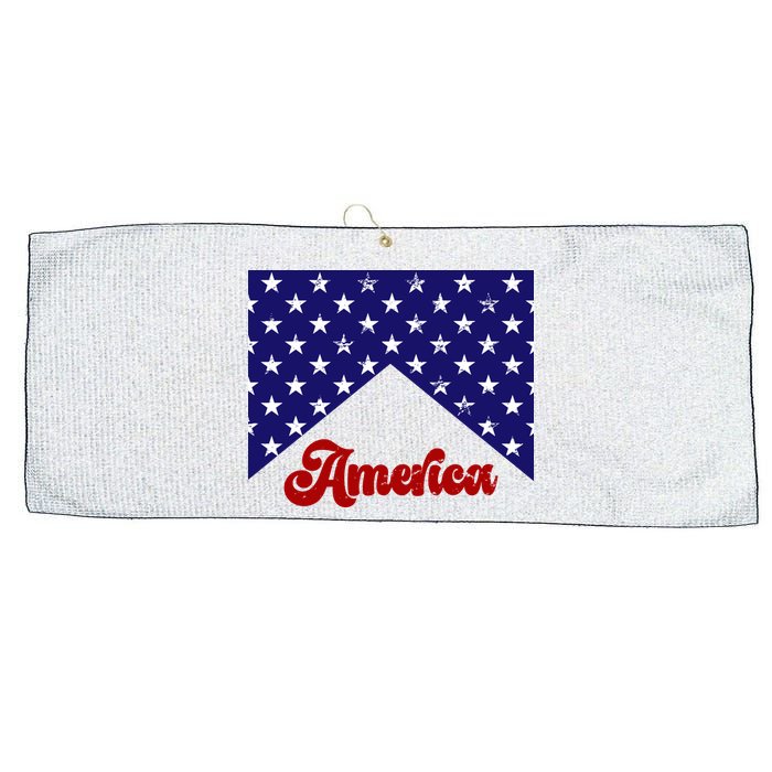 4th Of July Independence Day America Retro Pattern Large Microfiber Waffle Golf Towel
