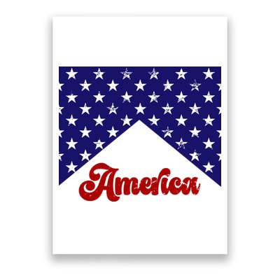 4th Of July Independence Day America Retro Pattern Poster