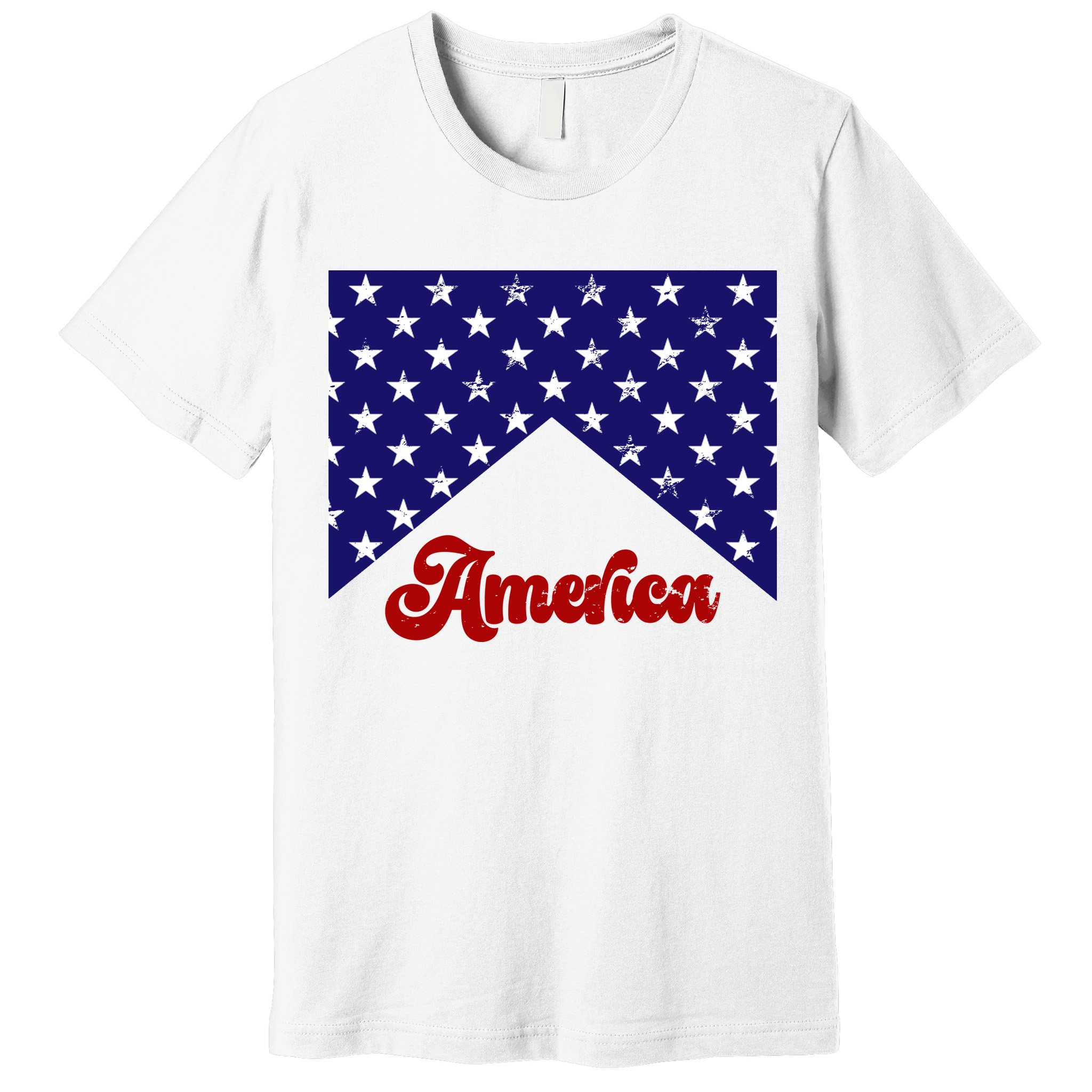 4th Of July Independence Day America Retro Pattern Premium T-Shirt
