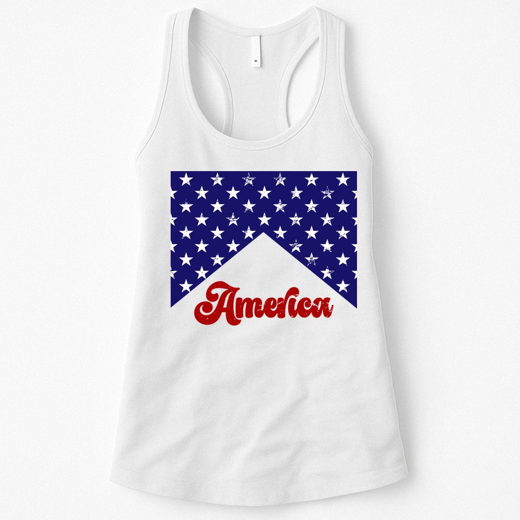 4th Of July Independence Day America Retro Pattern Womens Tank Top