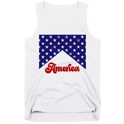 4th Of July Independence Day America Retro Pattern Tank Top
