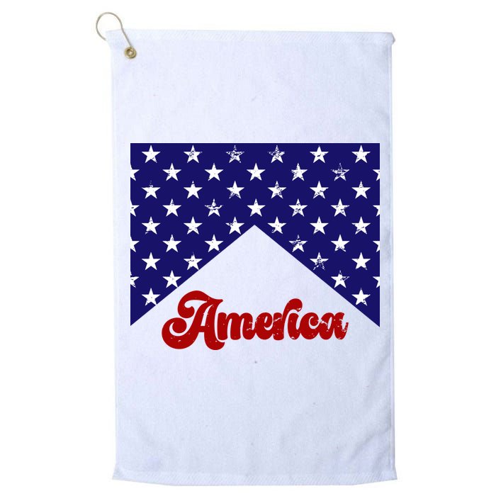 4th Of July Independence Day America Retro Pattern Golf Towel
