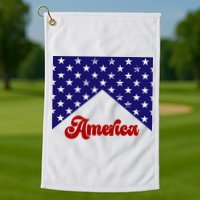 4th Of July Independence Day America Retro Pattern Golf Towel