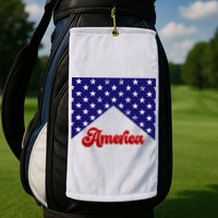 4th Of July Independence Day America Retro Pattern Golf Towel