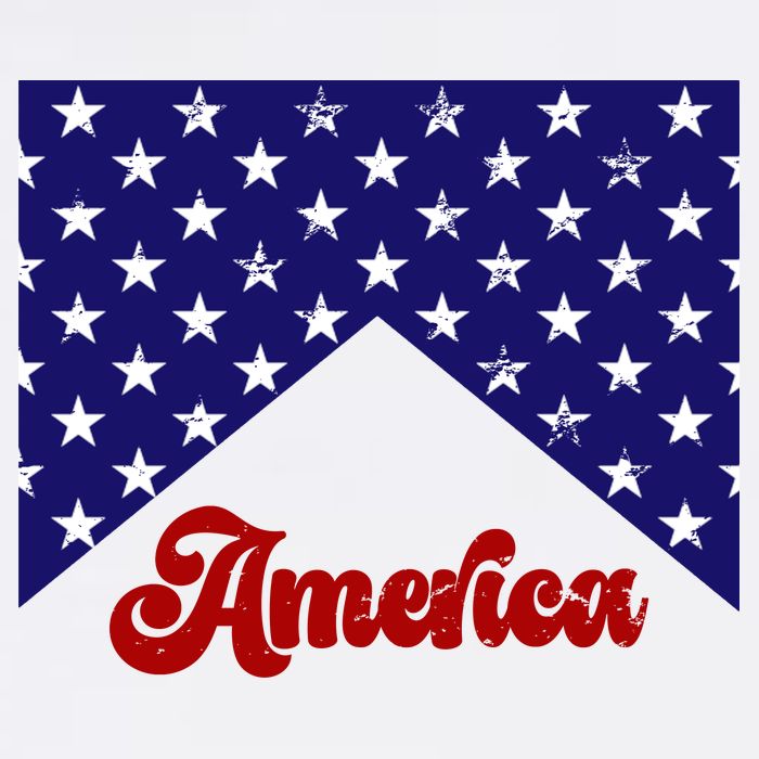 4th Of July Independence Day America Retro Pattern Cropped Pullover Crew