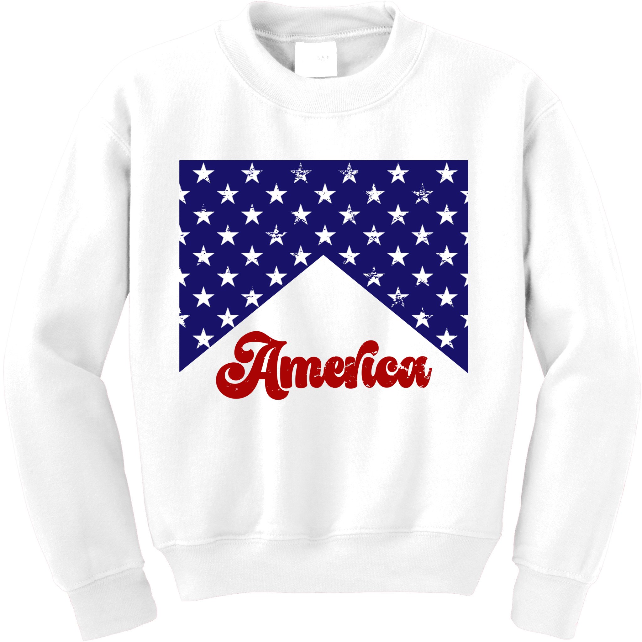 4th Of July Independence Day America Retro Pattern Kids Sweatshirt