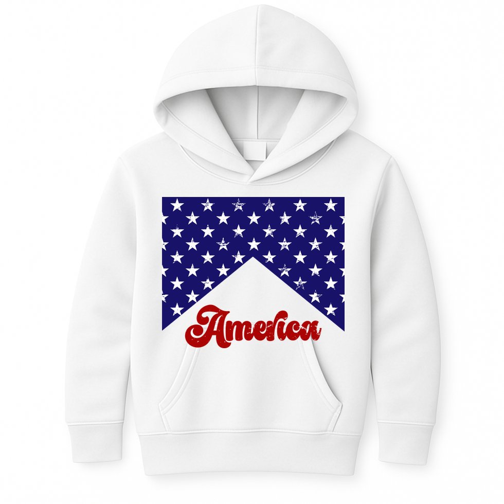 4th Of July Independence Day America Retro Pattern Kids Hoodie