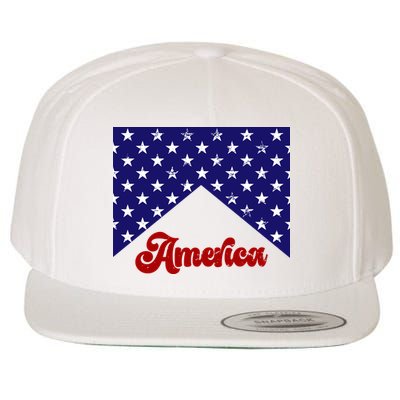 4th Of July Independence Day America Retro Pattern Wool Snapback Cap