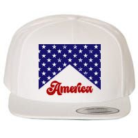 4th Of July Independence Day America Retro Pattern Wool Snapback Cap