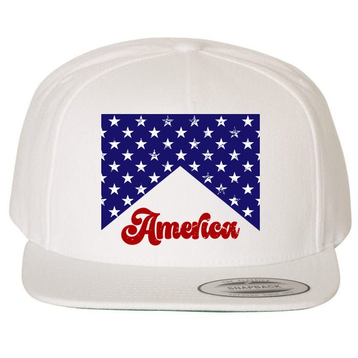 4th Of July Independence Day America Retro Pattern Wool Snapback Cap