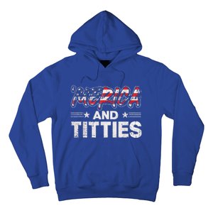 4th Of July Merica And Titties For Adults Hoodie