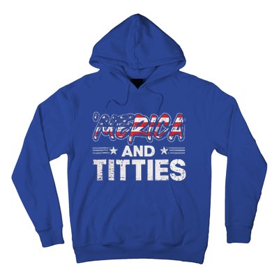 4th Of July Merica And Titties For Adults Hoodie