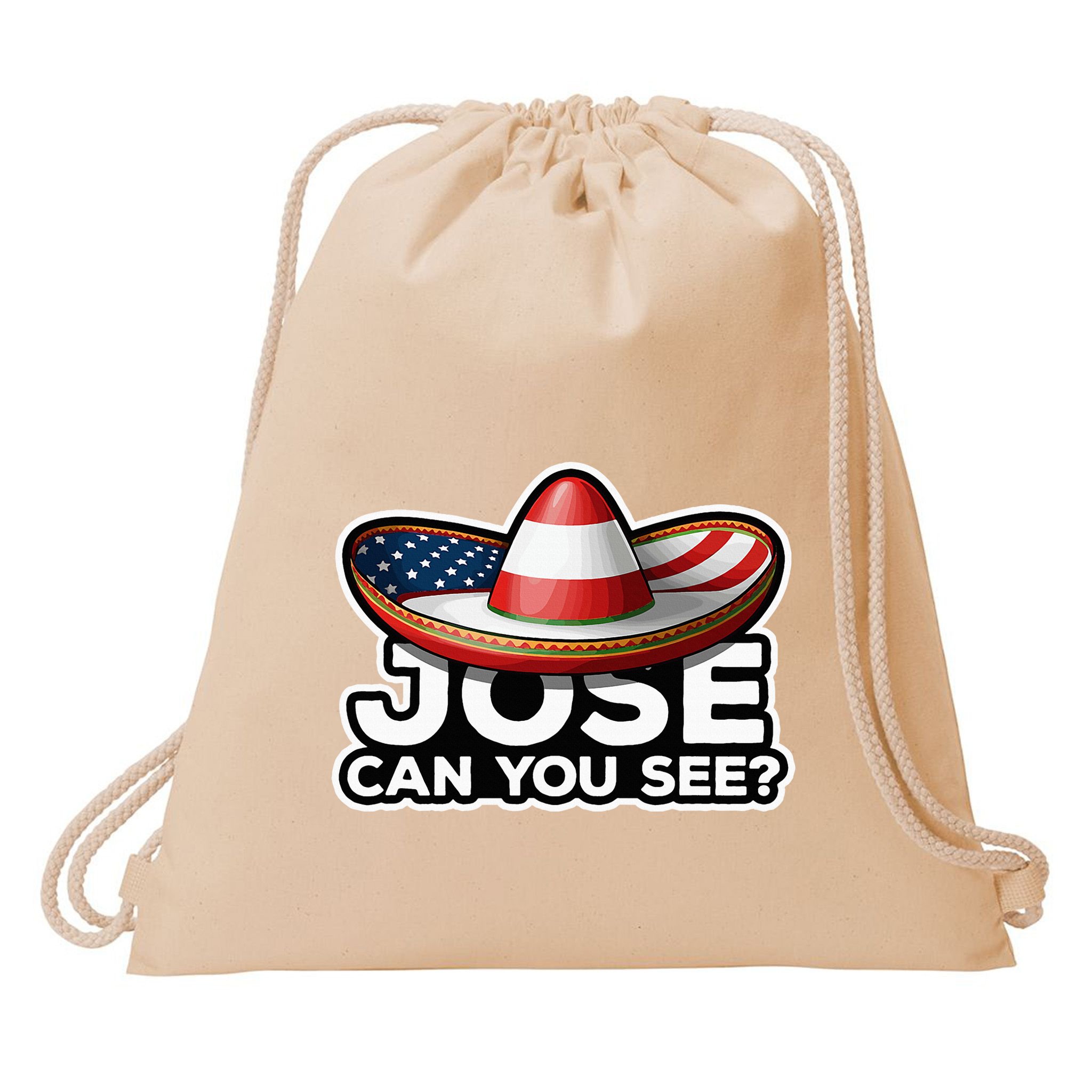 4th Of July Anthem Mexican Pun Jose Can You See Drawstring Bag