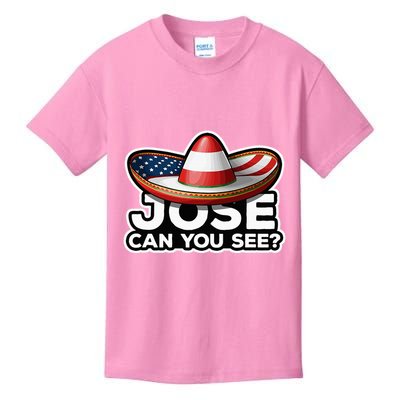 4th Of July Anthem Mexican Pun Jose Can You See Kids T-Shirt