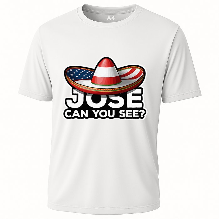 4th Of July Anthem Mexican Pun Jose Can You See Cooling Performance Crew T-Shirt