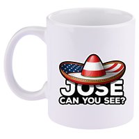 4th Of July Anthem Mexican Pun Jose Can You See 11oz C Handle Ceramic Mug