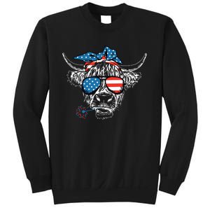 4th Of July Highland Cow Cow Lover Sweatshirt