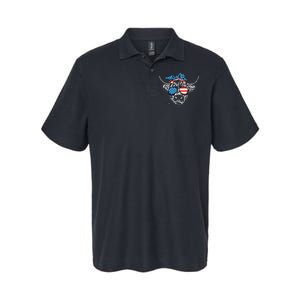 4th Of July Highland Cow Cow Lover Softstyle Adult Sport Polo