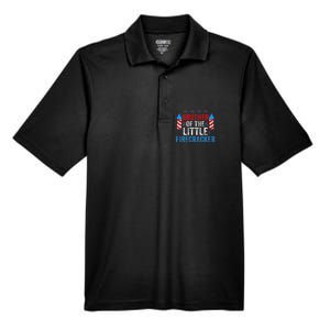 4th Of July Birthday Brother Of The Little Firecracker Men's Origin Performance Pique Polo