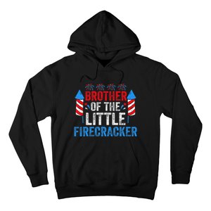 4th Of July Birthday Brother Of The Little Firecracker Hoodie