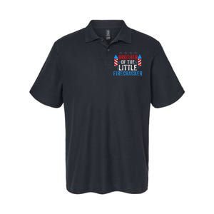 4th Of July Birthday Brother Of The Little Firecracker Softstyle Adult Sport Polo