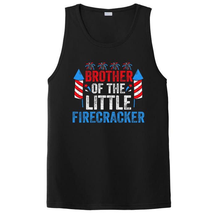 4th Of July Birthday Brother Of The Little Firecracker PosiCharge Competitor Tank