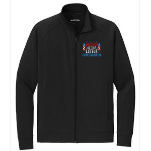 4th Of July Birthday Brother Of The Little Firecracker Stretch Full-Zip Cadet Jacket