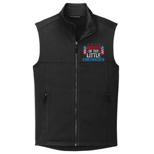 4th Of July Birthday Brother Of The Little Firecracker Collective Smooth Fleece Vest