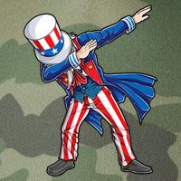 4th Of July For Dabbing Uncle Sam Legacy Tie Dye Trucker Hat