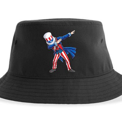 4th Of July For Dabbing Uncle Sam Sustainable Bucket Hat