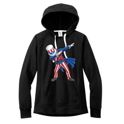 4th Of July For Dabbing Uncle Sam Women's Fleece Hoodie