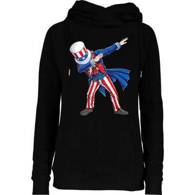 4th Of July For Dabbing Uncle Sam Womens Funnel Neck Pullover Hood