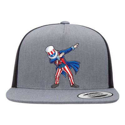 4th Of July For Dabbing Uncle Sam Flat Bill Trucker Hat