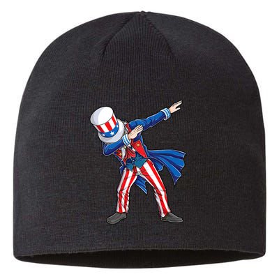 4th Of July For Dabbing Uncle Sam Sustainable Beanie