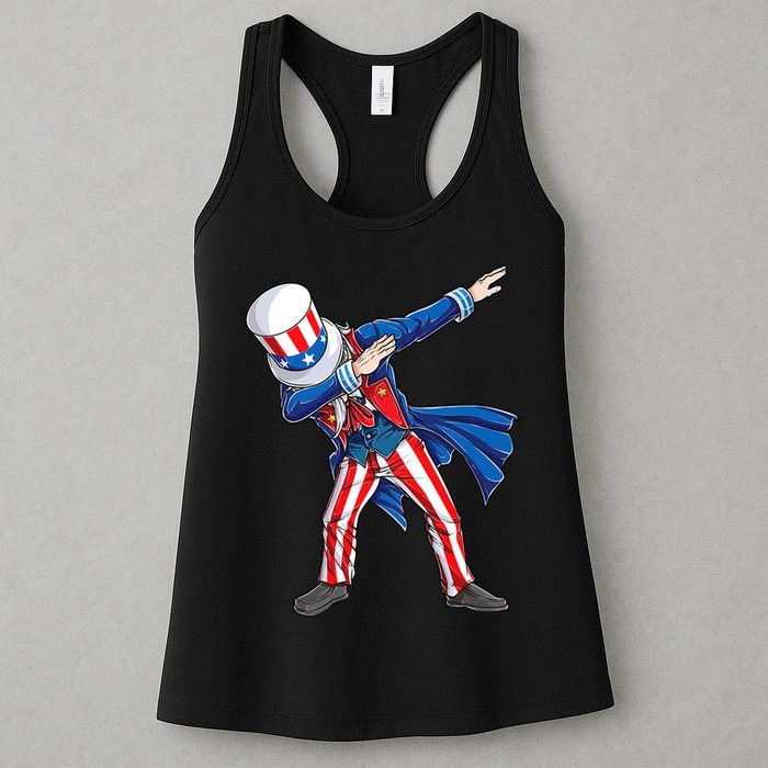 4th Of July For Dabbing Uncle Sam Womens Tank Top