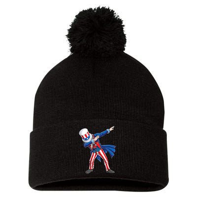 4th Of July For Dabbing Uncle Sam Pom Pom 12in Knit Beanie